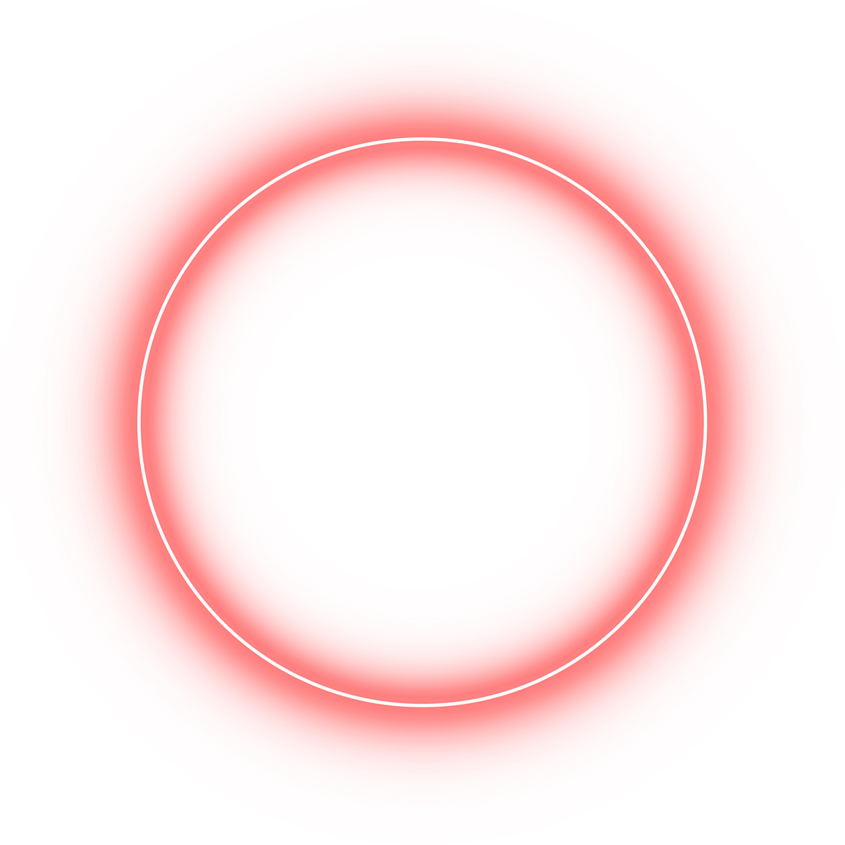 Сoral red Neon round frame. Shining circle banner. Vector il